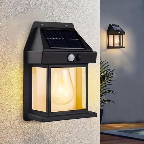 Solar Wall Light with Motion Sensor, Auto Chargeable Waterproof-Pack of 1