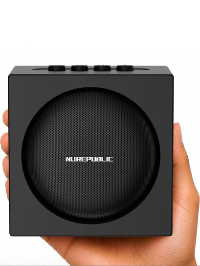 Nu Republic Replay Cube 52mm Dynamic Drivers, Built In Mic 12W Bluetooth Speaker - Speakers for Unisex 