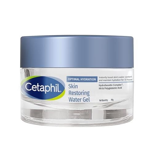 Cetaphil Optimal Hydration Restoring Water Gel 48 g – Lightweight 72H Weightless Hydrating Gel for Dry & Sensitive Skin 