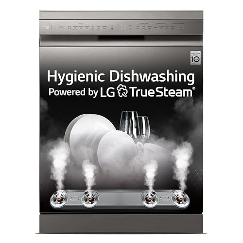 LG 14 Place Settings Dishwasher, TrueSteam, Inverter Direct Drive, Wi-Fi & Free Standing Dishwasher 