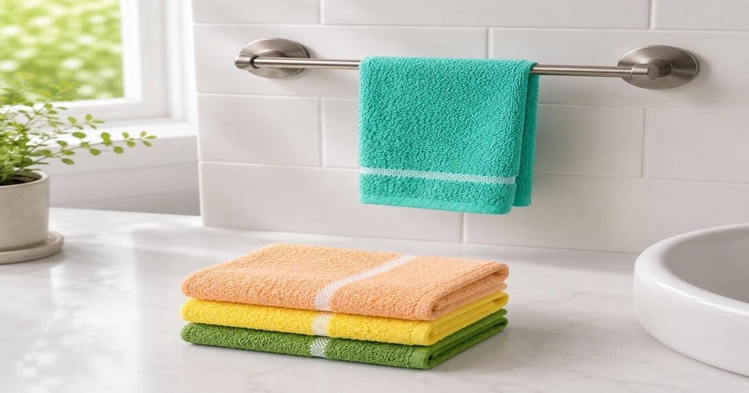 Instamart - Cotton Colors Cotton Hand/Face Towel Set (200GSM, Solid, Multicolor) 4 Pcs 