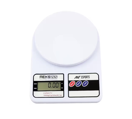 Ant AEKS100 Digital Kitchen Weighing Scale (10kg, 1g Accuracy, LCD Display, White)