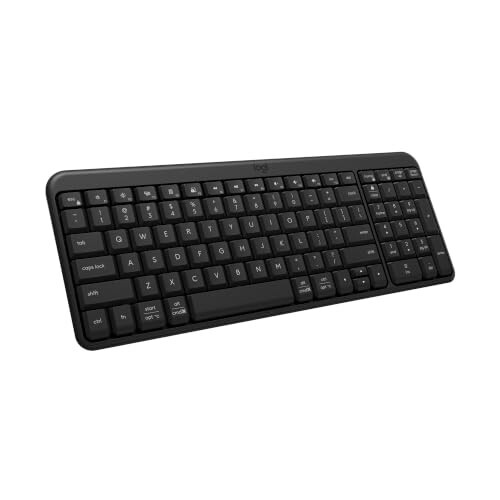Logitech K250 Bluetooth Keyboard with Numpad, Easy Connectivity, Compact Wireless Keyboard Made with Recycled Plastic, Spill-Resistant, Comfortable Keys - Windows/MacOS - Graphite