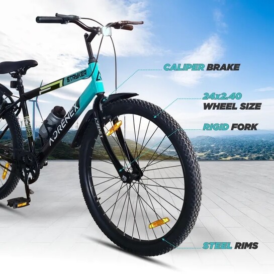 Adrenex Stryker 24T | 85% Pre-Assembled 24 T (inch) Mountain Cycl...more