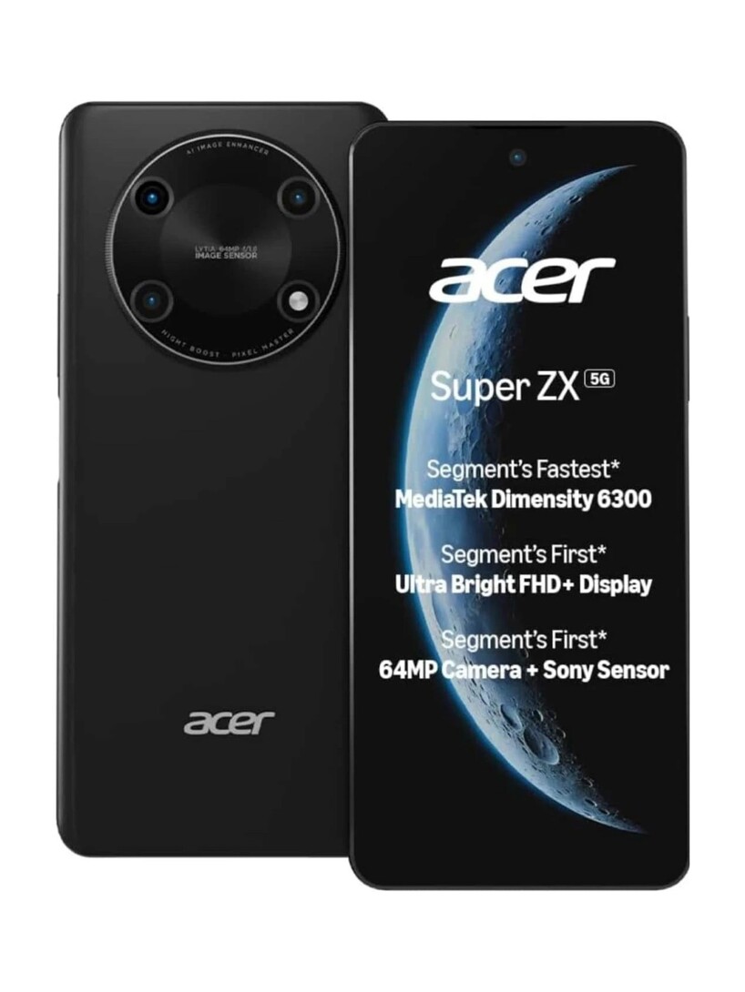 Acer Super ZX 5G (Carbon Black,, 128 GB) (6 GB RAM)
