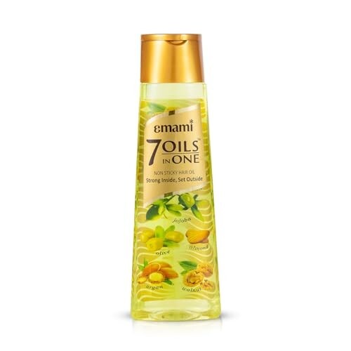 Emami 7 Oils in One Hair Oil | Makes Hair 20x Stronger and Manageable | Coconut Oil, Amla, Jojoba, Olive, Walnut, Argan & Almond Oils | 500ml