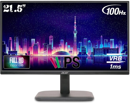 Acer EK Series 54.61 cm (22 inch) Full HD LED Backlit IPS Panel Monitor