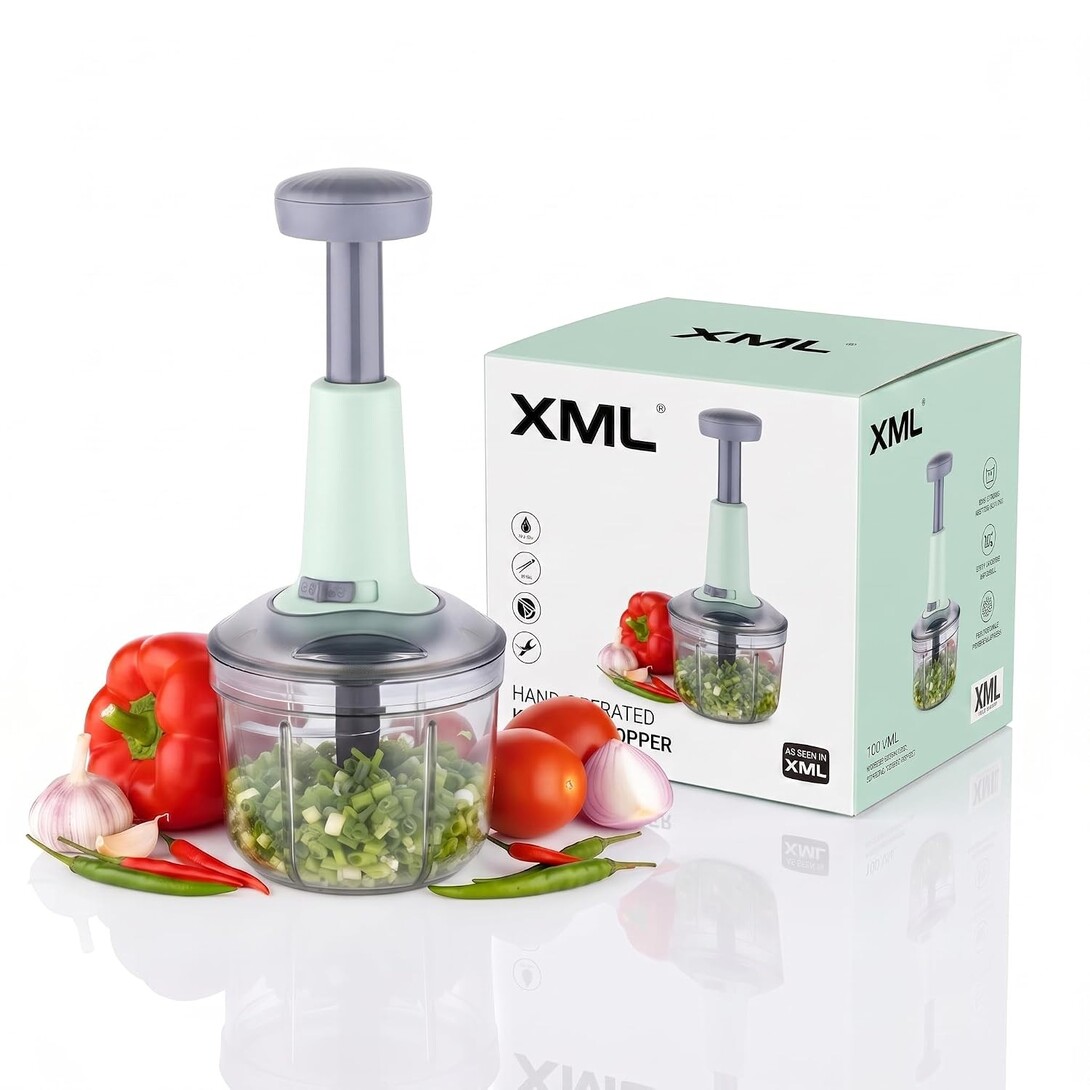 XML Vegetable Chopper for Kitchen use 900ml 4 Steel Blade Large Manual ...