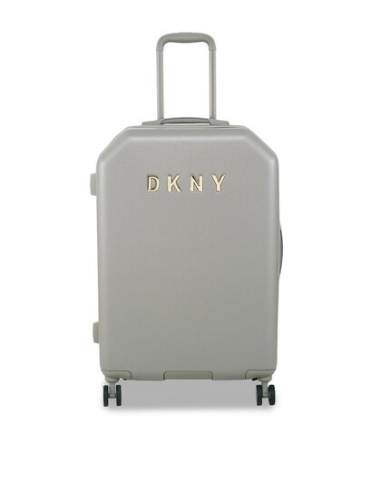 DKNY Grey ALLORE Color Hard Medium Luggage - Trolley Bag