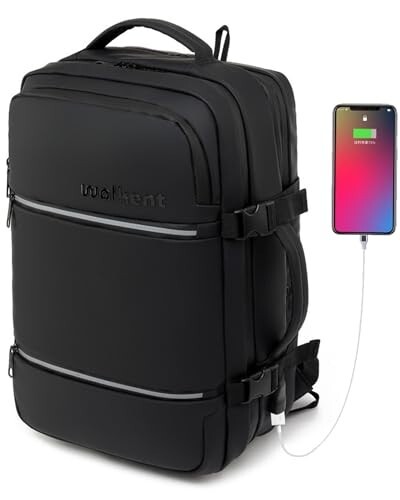WALKENT Premium 15.6" Laptop Bag 39L, Expandable, Waterproof with Rain Cover - CraftNeo