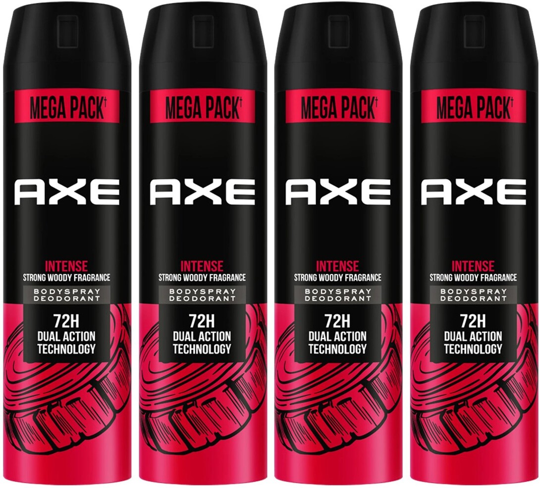 AXE Intense Body Spray  -  For Men (860 ml, Pack of 4)