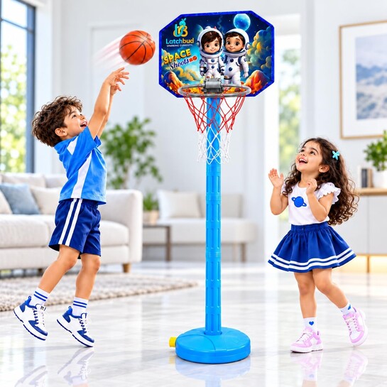 Height Adjustable - Basketball Set for 3 -8 Years Kids