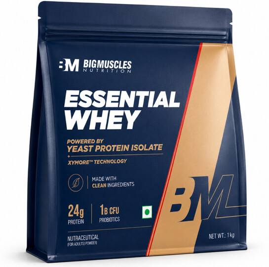 BIGMUSCLES NUTRITION Essential Whey Protein (1 kg, Dutch Chocolate) @ ₹764