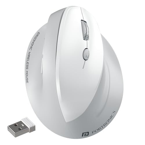 Me System Ui Portronics Toad Ergo 4 Vertical Wireless Bluetooth Mouse, Dual Mode(2 ...