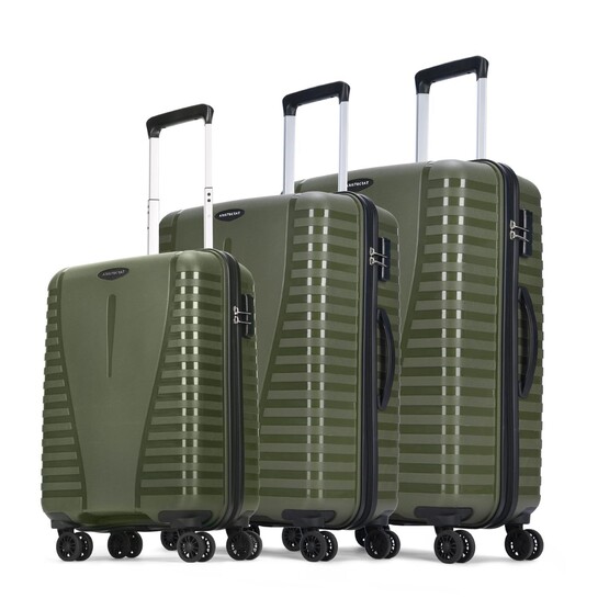 Aristocrat Airpro Set of 3 (Cabin+Medium+Large) Trolley Bags, Ivy Green