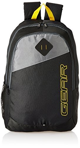 Gear 21 Ltrs Black Grey Casual Backpack (MDBKPECO50104)