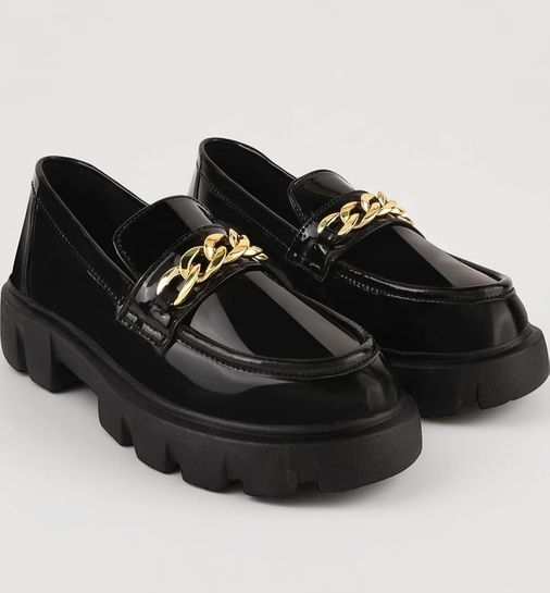 Shoetopia Girls L-22 Black Dress Shoe - 8 UK (Girls-L-22-Black)