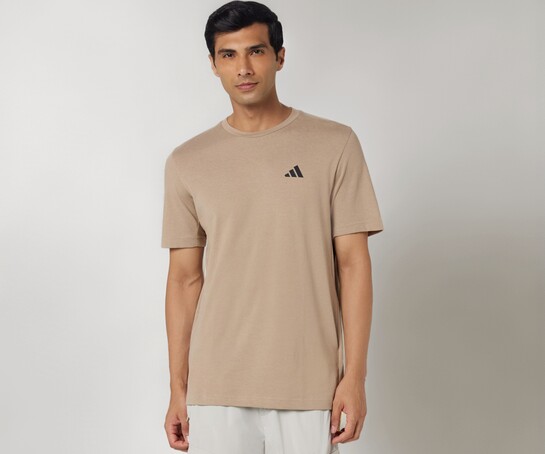 adidas Men's Polyester Geometric Regular Fit T-Shirt