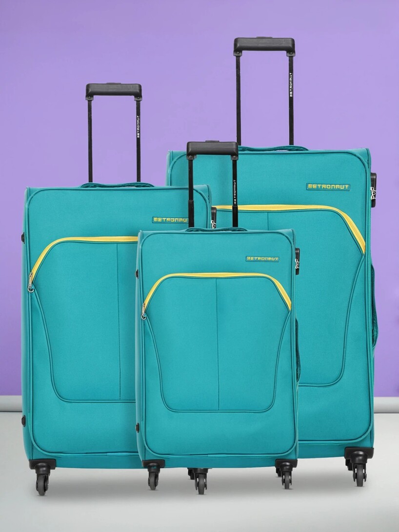 METRONAUT Soft Body Set of 3 Luggage 4 Wheels - (50x Discount using SC + 25% SC Back)