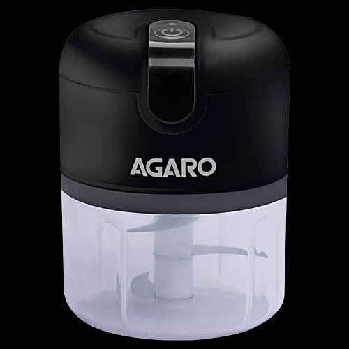 Agaro Elite Rechargeable Black Mini Electric Chopper, 250 ml