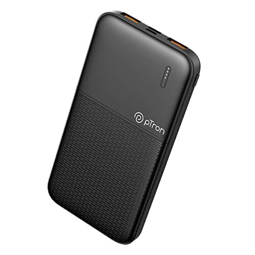 pTron Dynamo 10000mAh 22.5W Power Bank (Black) — 72% Off