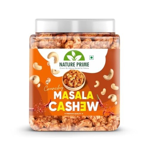 Nature Prime Masala Kaju 1kg | Spicy Seasoned Cashew Nuts 
