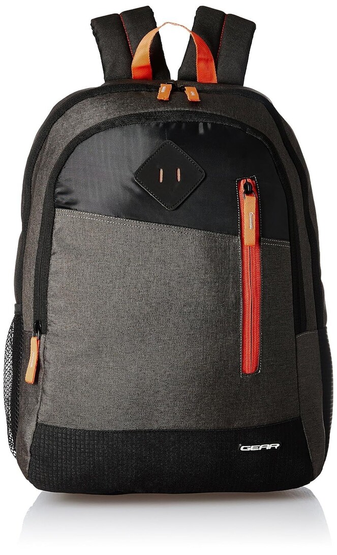 Sent E Mail Auto Gear 20 Cms Grey And Orange Casual Standard Backpack (Bkpdual000406 ...