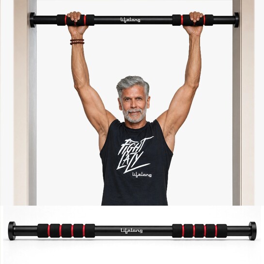Lifelong Adjustable Pull-Up Bar For Home Gym | Best For Kids, Men & Women | Non-Slip Pull-up Bar on