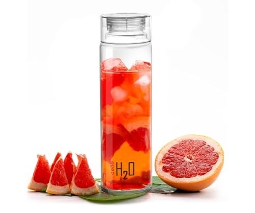 CELLO H2O Glass Water Bottle for Office & Daily Use 920 ml, Transparent | Durable & Stylish, Freezable & Fridge Safe, 