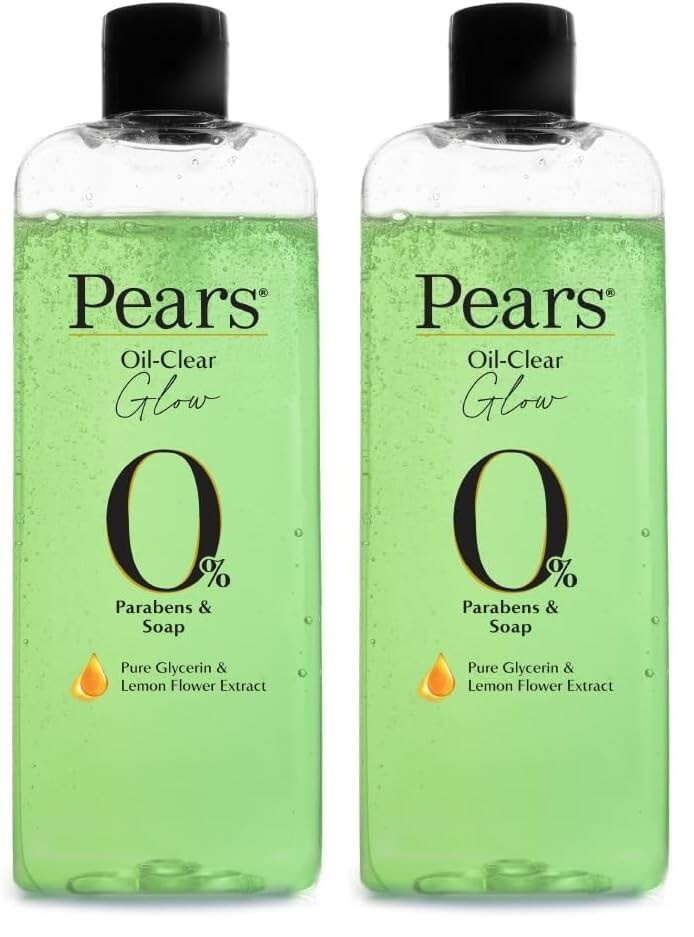 Pears Oil Clear & Glow Shower Gel, With 98% Glycerine, 100% Soap Free, Paraben Free, 250 ml (Pack of 2)
