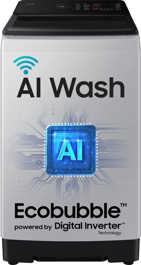 Samsung 8 kg 5 Star, AI Wash, AI Energy Mode, Wi-Fi, Ecobubble, AI VRT+, Super Speed, Soft Closing Door, Digital Inverter Fully Automatic Top Load Grey (WA80F08S2LTL)