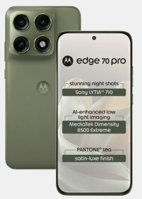 MOTOROLA edge 70 pro (Satin-Luxe PANTONE Tea (Green), 256 GB) (8 GB Ram)