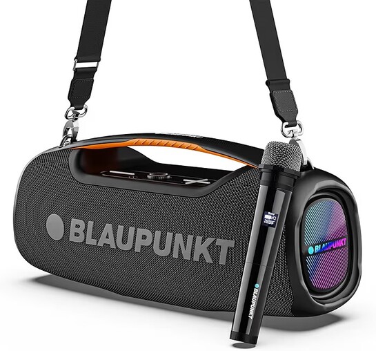Blaupunkt Atomik Knightz 100W King of Party Speaker Boombox I Thumping Bass |Huge 15,600mAh Battery