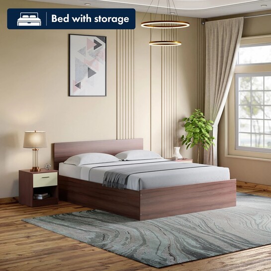 Interio by Godrej Ewa Engineered Wood Queen Box Bed, 209.5 cm x 1 (user specific)