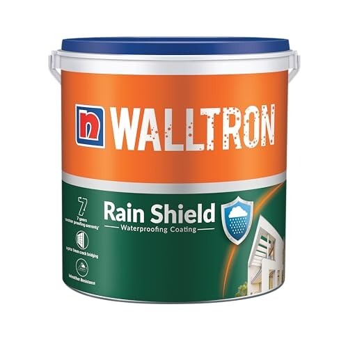 Walltron Rain Shield; Elastomeric Exterior Wall Waterproof Coating Paint (20 Litre), 7 Years Warranty