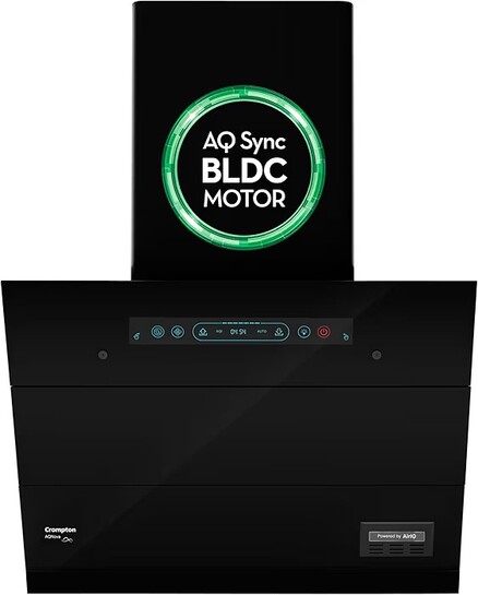 Crompton AQNova BLDC 1800m3/hr 60cm Slant Chimney|AirIQ technology|Adaptive suction| Intelligent Autoclean|Motion Sensor