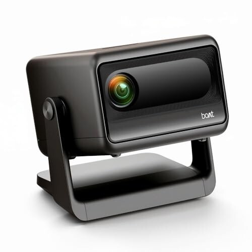 boAt CineHead E1 Smart Projector with Built-in Netflix & Prime Video, 150 ANSI Lumens, Native 720p with 1080p & 4K Support(Carbon Black)