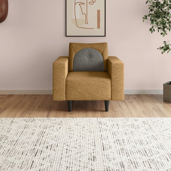 Interio by Godrej Cresco Premium Quality Fabric 1 Seater  Sofa (user specific)