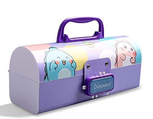 Crackles Kids Pen & Pencil Box – Suitcase Style Multi Layer Password Lock Pencil Case Box Kids, Boys, Girls, Stationary Organizer Case for Kids, Return Gift for Kids (Blue)