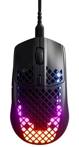 SteelSeries Aerox 3 - Super Light Gaming Mouse - 8,500 CPI TrueMove Core Optical Sensor - Ultra-Lightweight Water Resistant Design - Universal USB-C connectivity, Black