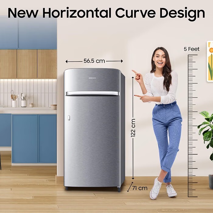 Samsung 189 L, 5 Star, Digital Inverter, Direct-Cool Single Door Refrigerator (2026 Model)