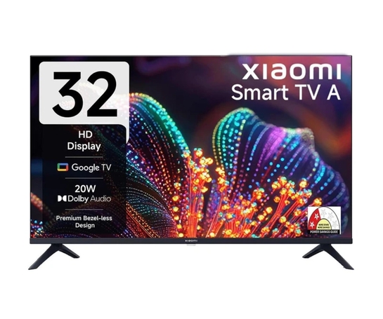 XIAOMI  A 80 cm (32 inch) HD Ready LED Smart Google TV with 200+ Free Channels HDR 10 Dolby Audio Premium Metal Bezel-less Design DTS X DTS Virtual: X Mi TV (L32MB-AIN)