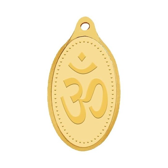 WHP 2gm 24kt (999) OM Yellow Gold Om Pendant