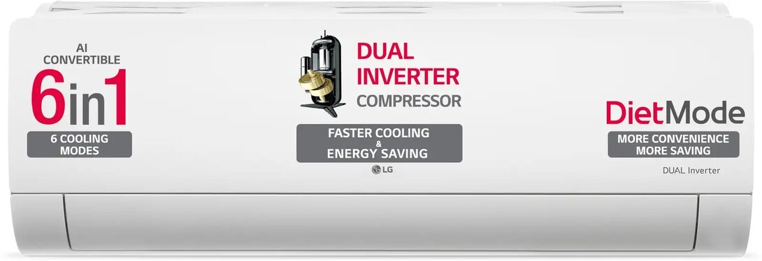 LG 1.5 Ton 3 Dual Inverter Split AC | AI 6-in-1 Convertible | VIRAAT Mode | Anti-Virus Filter