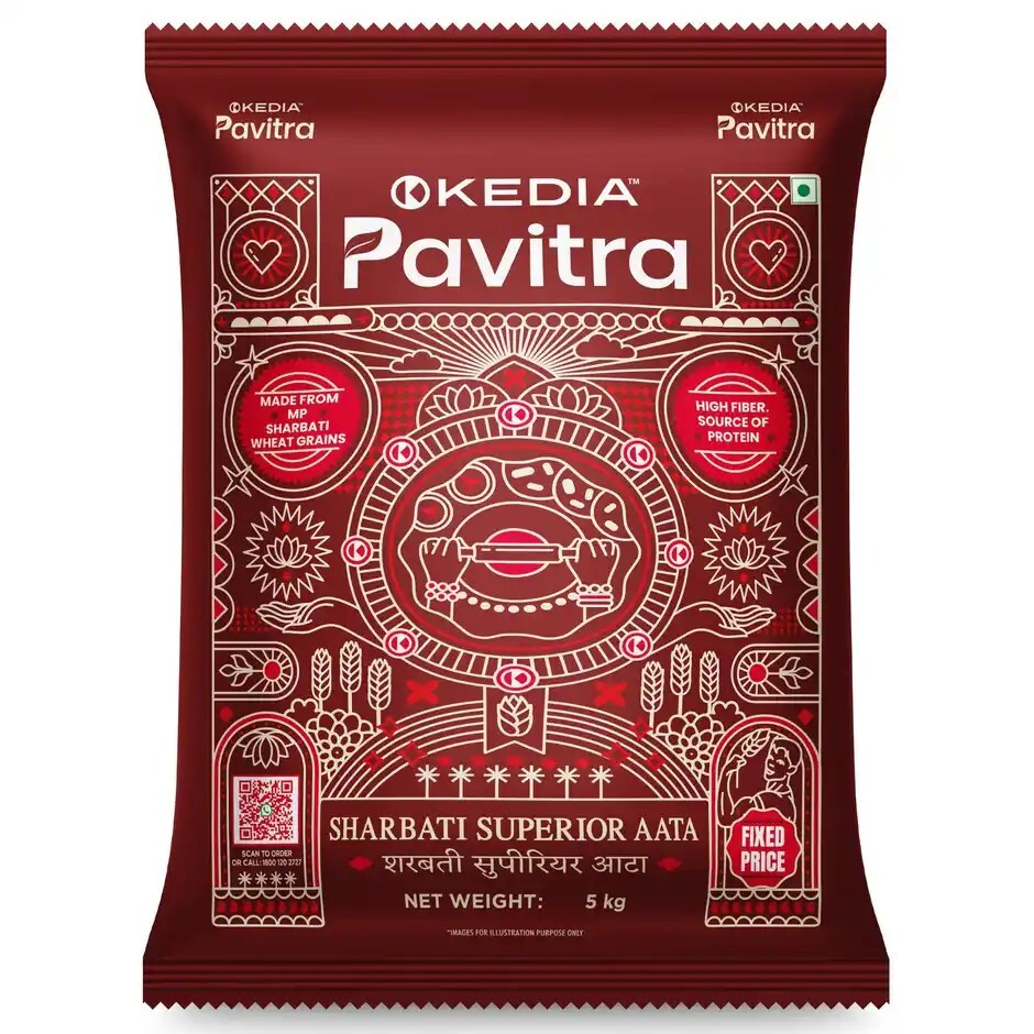 Zepto : Kedia Pavitra Sharbati Superior Aata 5 kg (location specific)