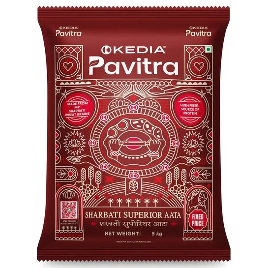 Zepto : Kedia Pavitra Sharbati Superior Aata 5 kg (location specific)