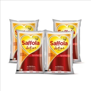 Saffola Active | Rice Bran & Soyabean Multi-source Edible Oil (4 x 0.85 kg)