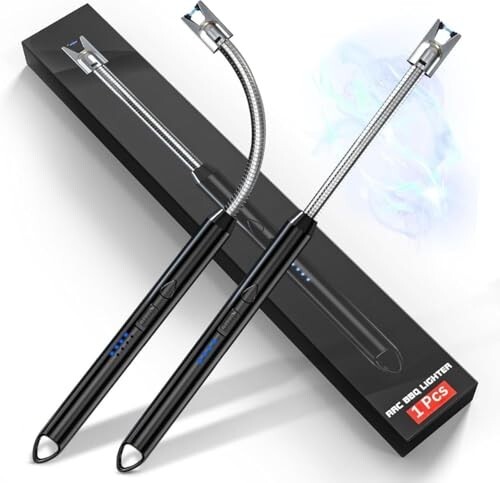 ADD2CART Rechargeable Electric Gas Lighter for Kitchen, Lighter for Gas Stove, Candles, Pooja, C-Type USB, Kitchen Tools, Multi Purpose - 360° Flexible & Windproof, Black