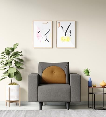Interio by Godrej Windle 1-Seater Fabric  Sofa