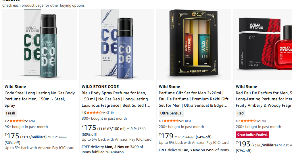 Upto 63% Off On Wild Stone Deo & Perfume